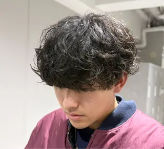 ショート パーマ メンズ 【メンズ特化】 池田大成✂︎のヘアスタイル