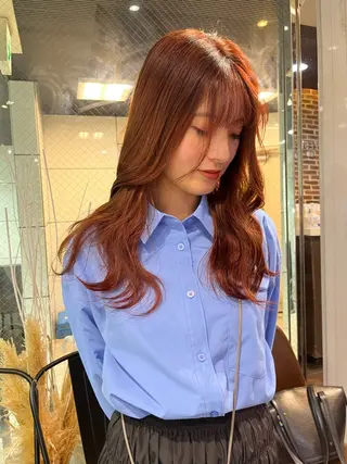 セミロング カラー Rei/ 縮毛矯正/ ハイライトカラー募集のヘアスタイル
