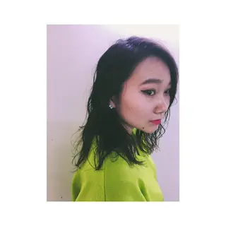 ミディアム カラー 嶋佐 昌大 シマサマオのヘアスタイル