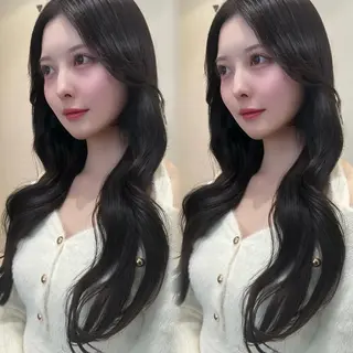 ロング カラー Euphoria新宿店所属・新宿/透明感カラー/ 縮毛矯正/SHOKIのヘアスタイル