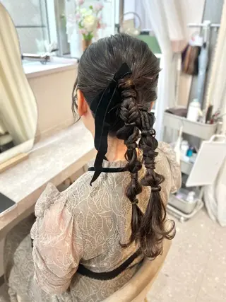 セミロング ヘアアレンジ Mila Akariのヘアスタイル