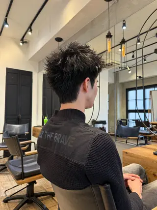 ショート パーマ メンズ heavenly by HAVANA新宿所属・メンズショート/ピン パーマ/新宿/フウガのヘアスタイル