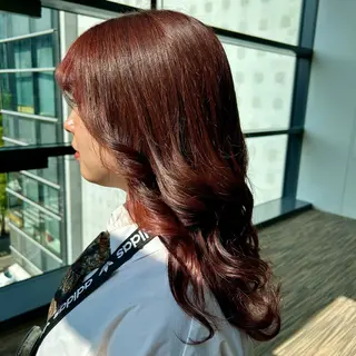 セミロング カラー lico×little大通所属・あみ 🐷のヘアスタイル