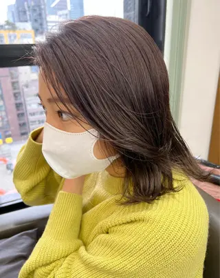 ミディアム カラー 透明感カラー/ イルミナカラーヒロキのヘアスタイル
