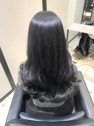 セミロング カラー グレージュ/透明感/ 韓国ヘア/RISAのヘアスタイル