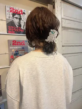 ミディアム ハイトーン/顔まわり レイヤー/YUKAのヘアスタイル