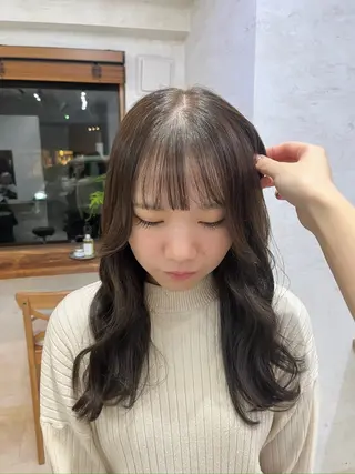 ロング カラー 杉田 涼のヘアスタイル