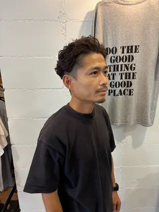 パーマ メンズ 川端 隼平のヘアスタイル