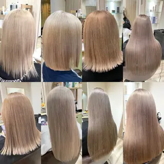 セミロング カラー 🌈派手髪ハイトーン 🌈鈴木亮太🌈のヘアスタイル