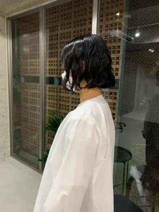 パーマ ボブパーマコテ巻き風 パーマNo1深江秀平のヘアスタイル