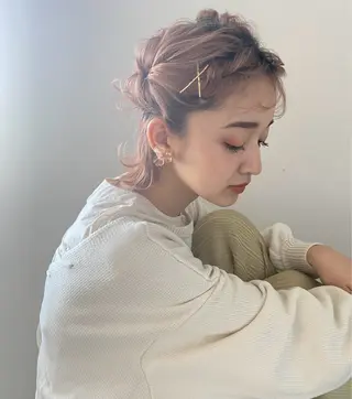 ミディアム ヘアアレンジ 中島 さなえのヘアスタイル