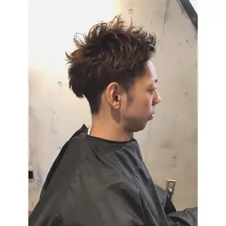 ショート カラー パーマ メンズ corona hairdesign KAZUE MAEDA所属・マエダ　カズエ🫶 coronahairのヘアスタイル