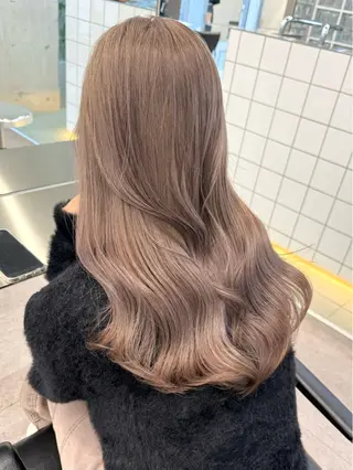ミディアム カラー 渋谷ブリーチカラー 韓国ヘアyuikoのヘアスタイル