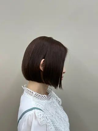 ショート カラー 高槻裕二 ショートボブ縮毛矯正のヘアスタイル