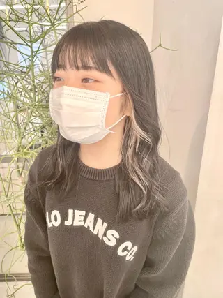 セミロング カラー ブロンド×ハイトーン ／遠藤将太のヘアスタイル