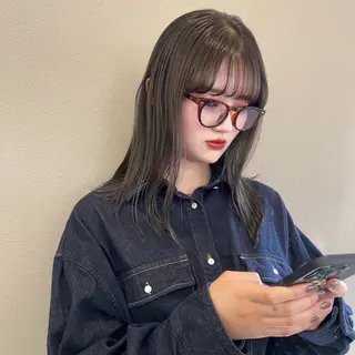 セミロング カラー ...alley/Dreap所属・パーマ/透明感カラー 元町🌱takutoのヘアスタイル