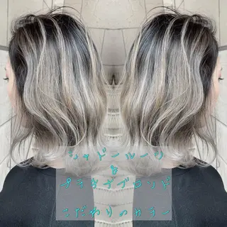 ミディアム カラー レイヤー/ウルフ ハイトーンhiroのヘアスタイル