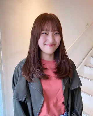 ロング カラー アオイ🩵暖色 /まろやかカラーのヘアスタイル