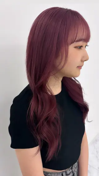 ロング カラー 江子 晴香のヘアスタイル