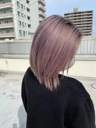 ミディアム カラー ~tie.hair salon所属・Ryoka🌼倉敷/ ハイトーン/レイヤーのヘアスタイル