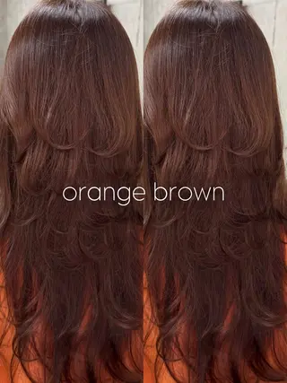 ロング カラー ナガヨ キョウカのヘアスタイル