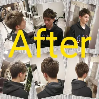 カラー パーマ メンズ Aile所属・酸性ストレート／カラ ー/山下高明のヘアスタイル