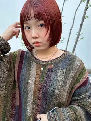 ショート カラー ボブ/似合わせカット /ニュアンスカラーのヘアスタイル