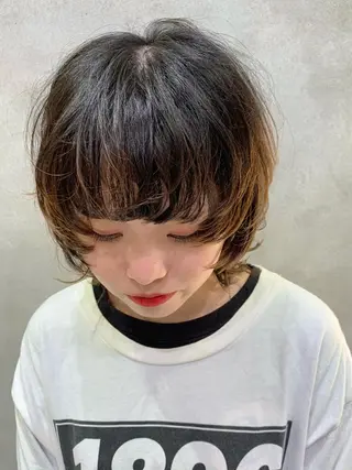 ミディアム ✨コテ巻き風パーマ ✨川合佑哉のヘアスタイル