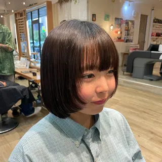 ショート こいき/ブラウン・ 暖色/艶カラー🎀✨のヘアスタイル