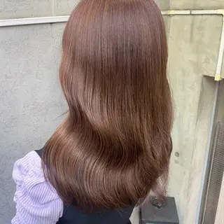 セミロング カラー 透明感/韓国風 🤍moeka🤍のヘアスタイル