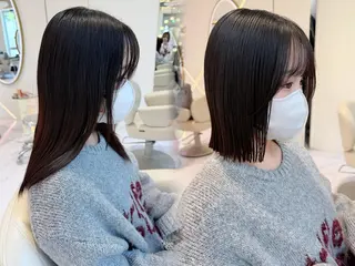 ミディアム SAYAKA 🍒／ボブ／暖色のヘアスタイル