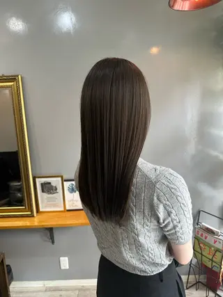 ロング カラー 渡辺俊介 暗髪カラー /美髪矯正/髪質改善のヘアスタイル