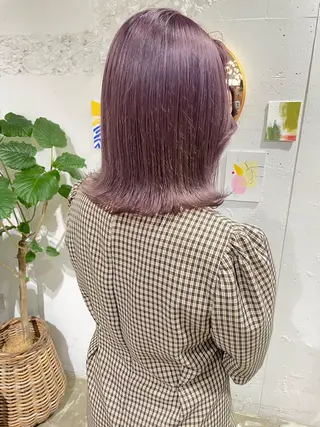 ミディアム カラー 大角  実希のヘアスタイル