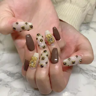 ネイル はな💎ネイル ワンホン、長さ出しのネイルデザイン