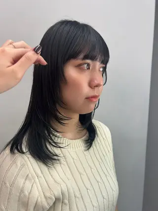 セミロング カラー ROCCOeast Rukaのヘアスタイル