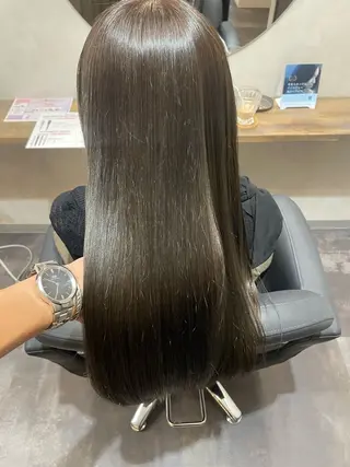 ロング 【髪質改善】 【酸性ストレート】のヘアスタイル