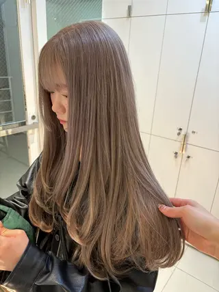 ロング カラー ヘアアレンジ 《暖色/韓国hair 》🇰🇷桑原ユキネのヘアスタイル