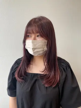 ロング カラー 木村 架音のヘアスタイル