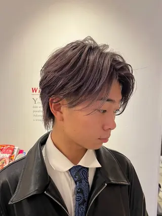 ミディアム パーマ メンズ メンズナチュラル パーマ/京橋/栗野のヘアスタイル