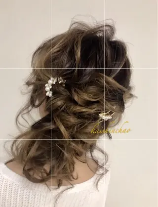 セミロング カラー パーマ ヘアアレンジ ネイル backstage.AZ所属・吉川 宙翔のヘアスタイル