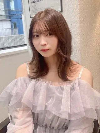 セミロング 🎀ゆうな/艶髪/ 透明感カラー🎀のヘアスタイル