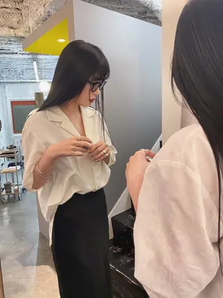 ロング カラー レイヤー/パーマ /ウルフ/nabeのヘアスタイル