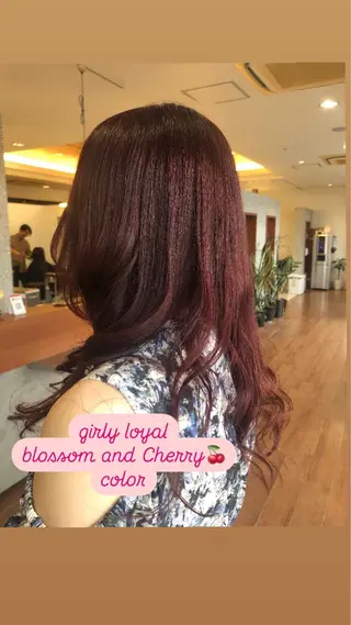 ロング カラー 加瀬 真弓のヘアスタイル