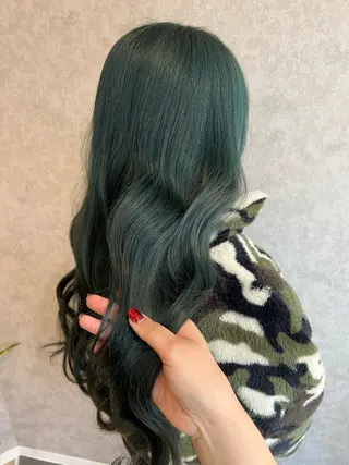 ロング カラー Rio/ヘアセット/ ハイトーンカラーのヘアスタイル