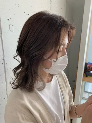 ミディアム CHELSEA神戸所属・MORISAKI ✂︎縮毛矯正のヘアスタイル