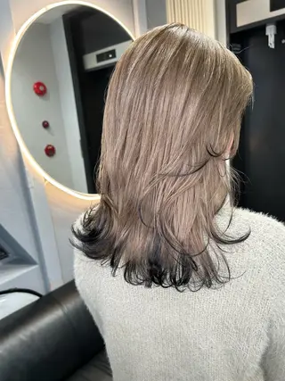 セミロング カラー Giselハヤシ ケンタのヘアスタイル