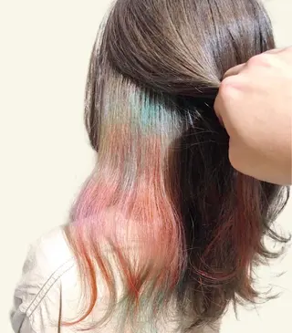 セミロング カラー ケアブリーチ /髪質 改善/古橋圭史郎のヘアスタイル