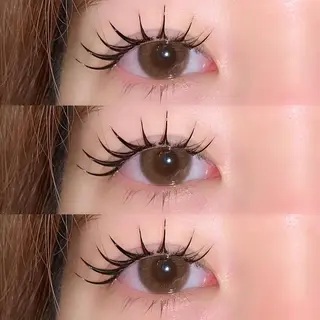 マツエク・マツパ 肌に馴染むハイトーン /ミルクティーカラーのヘアスタイル