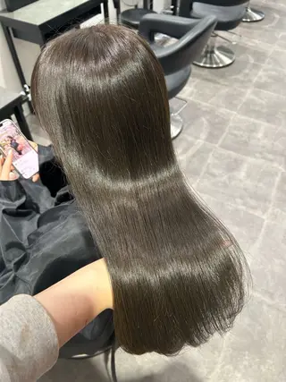 セミロング カラー パーマ 💎韓国/ レイヤー カット/ 暖色🫧のヘアスタイル