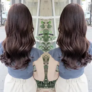 ロング パーマ cherie所属・バレイヤージュ/ ハイライト/大内格のヘアスタイル